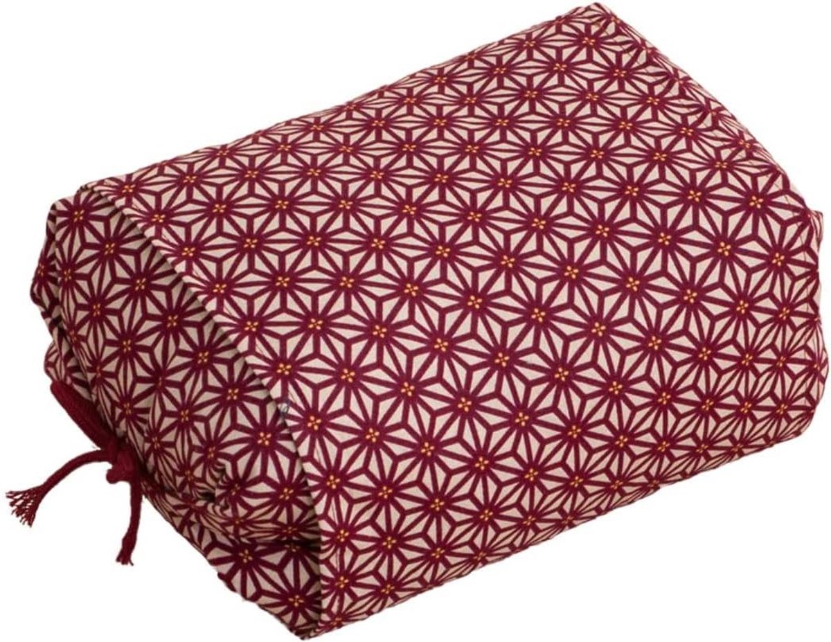 Boekweit Kussen - Verstelbaar Hoofdkussen - Comfortabel Slapen - In Hoogte Verstelbaar - 25 x 18 cm - Hennep-rood
