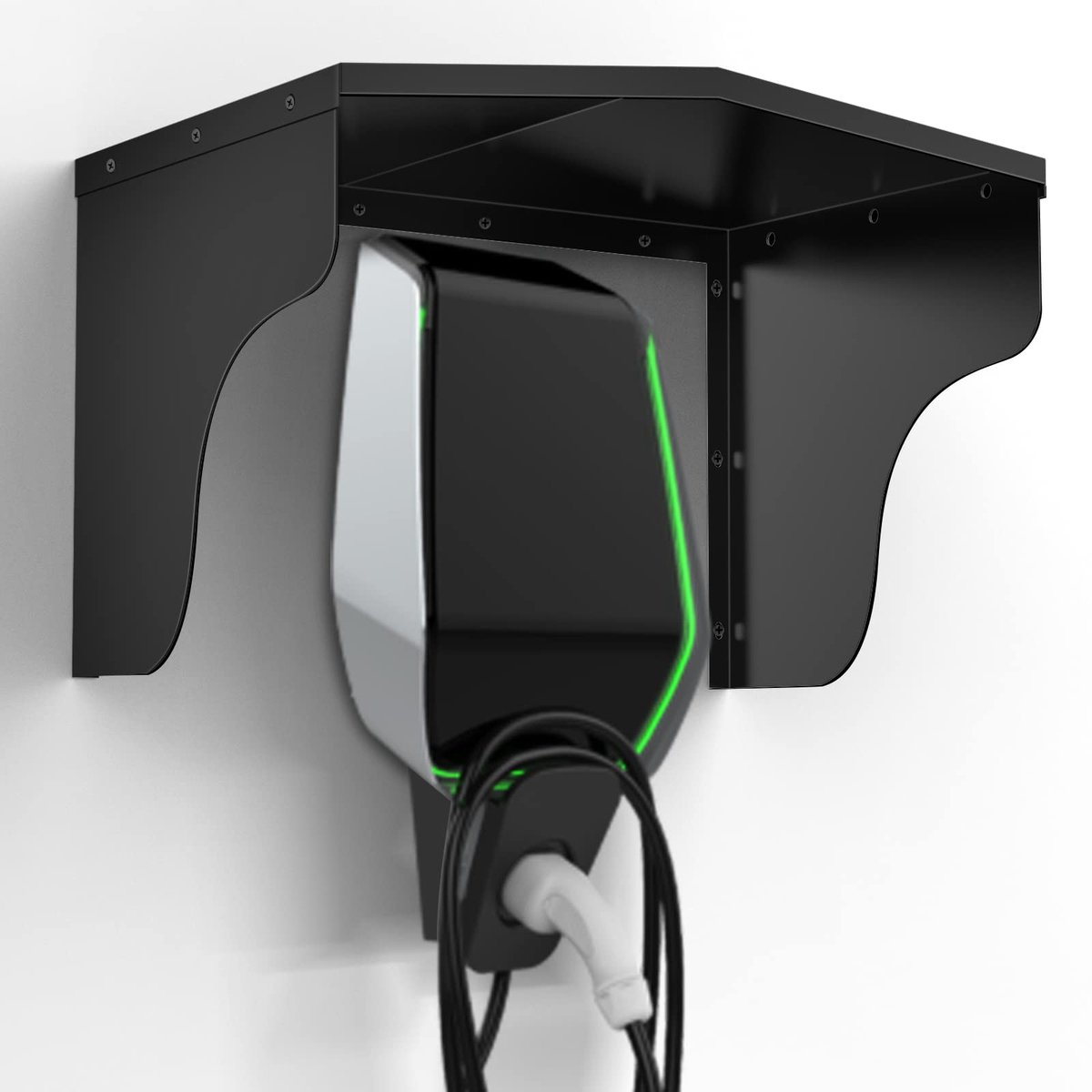 SnelShoppen - Tonhui Wallbox Weerbescherming voor Laadzuil, Overkapping voor E-auto Laadstation, Beschermdak, Regenbescherming en Zonwering, Accessoir