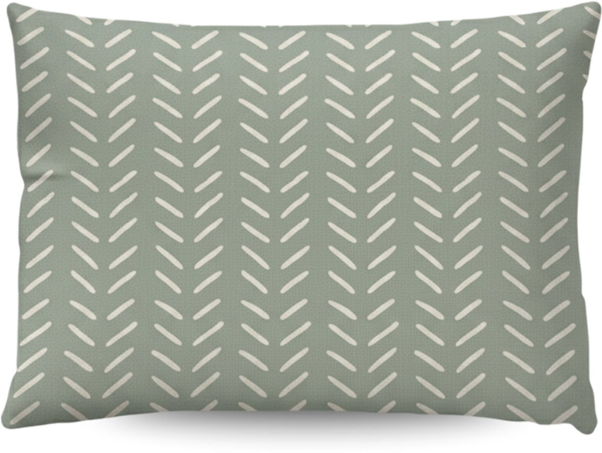 Zelesta Comfort Design Kussensloop Set van 2 - Olive Stitches 80x80cm