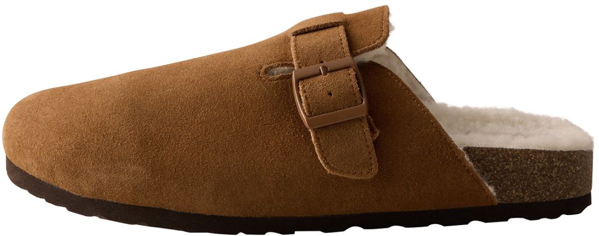 Next - Heren - Suède pantoffelmuiltjes met gesp - Bruin