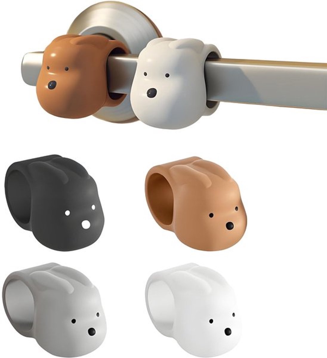 Deurstopper Geluiddempend - Deurbuffer - Deurstoppers voor binnen - Deurvastzetter - Deurstopper zelfklevend - 4 Stuks, Siliconen - Deurgreepbescherming