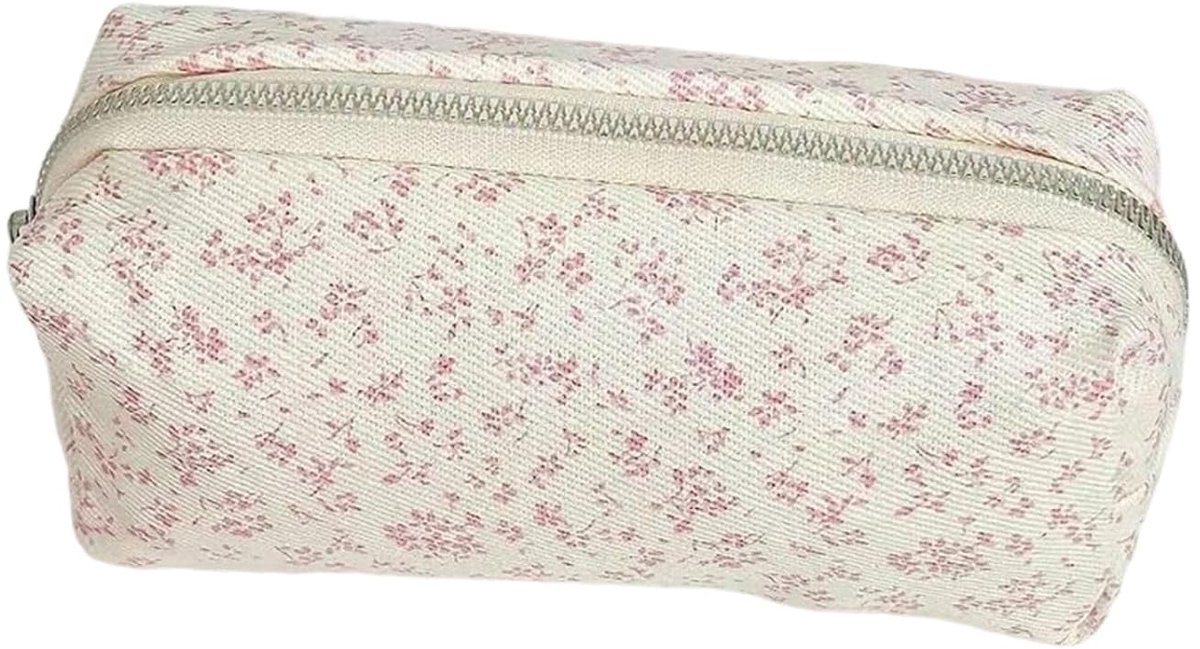 LISM-Dit praktische etui heeft een roze bloemenprint, een grote inhoud en kan ook als make-uptasje gebruikt worden. Het is zowel mooi als praktisch, waardoor het geschikt is voor gebruik op scholen en kantoren.