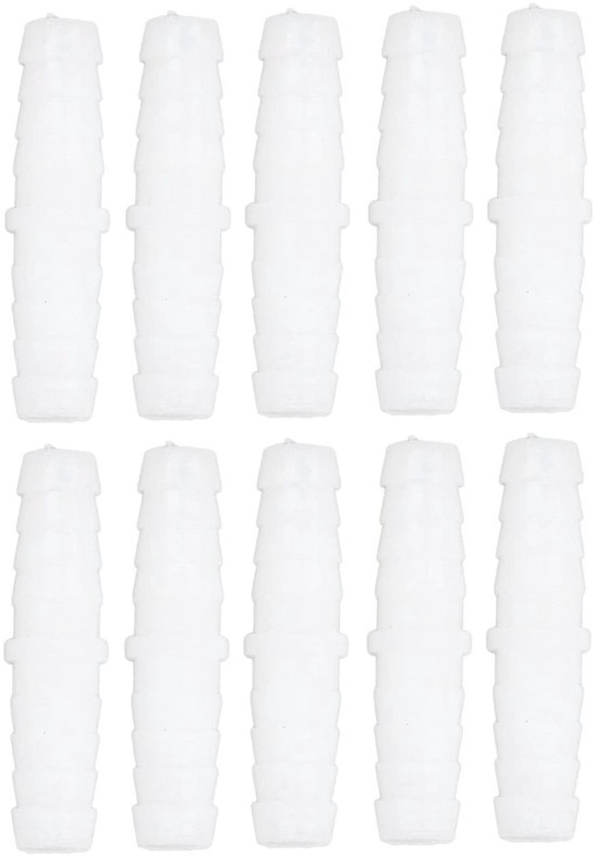 Plastic Slangverbinder - Duurzame adapter - 6-6mm - Perfect voor pomp- en siliconeslangen - Betrouwbaar - Geschikt voor water- en lu