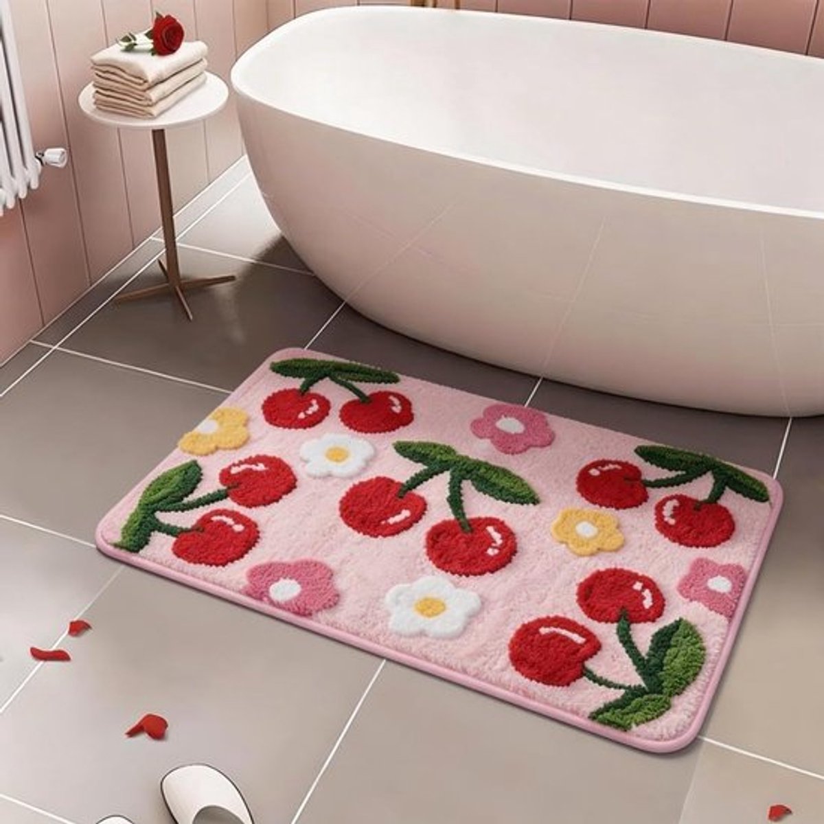 Kleurige en Zachte Microfiber Badmat, Antislip en Wasbaar, Absorberend, 40 x 60 cm voor Badkamer en Douche