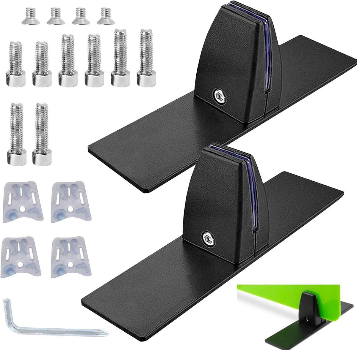 Verstelbare T-vormige Bureauafscheiding Clip voor Desk Divider - Aluminium Klem voor 2-25mm Dikte, 2 Stuks, Ideaal voor Thuiswerk en Kantoororganisatie