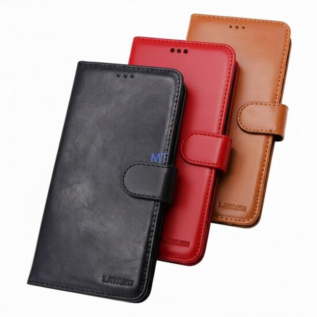 Lavann Protection Leather Bookcase geschikt voor Galaxy S26 Edge - Rood