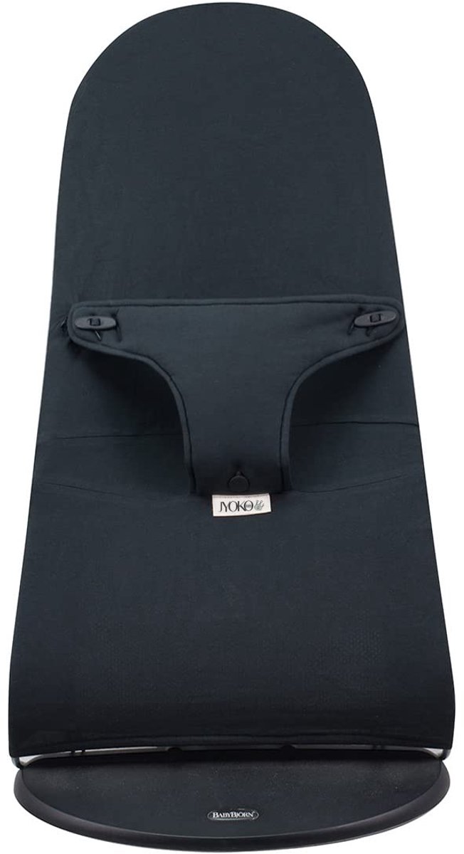 SnelShoppen - JYOKO KIDS Hoes voor Babybjorn Bliss, Balance, Soft - Zwart - Bescherming voor Kinderstoelen - Comfortabel, Duurzaam en Stijlvol