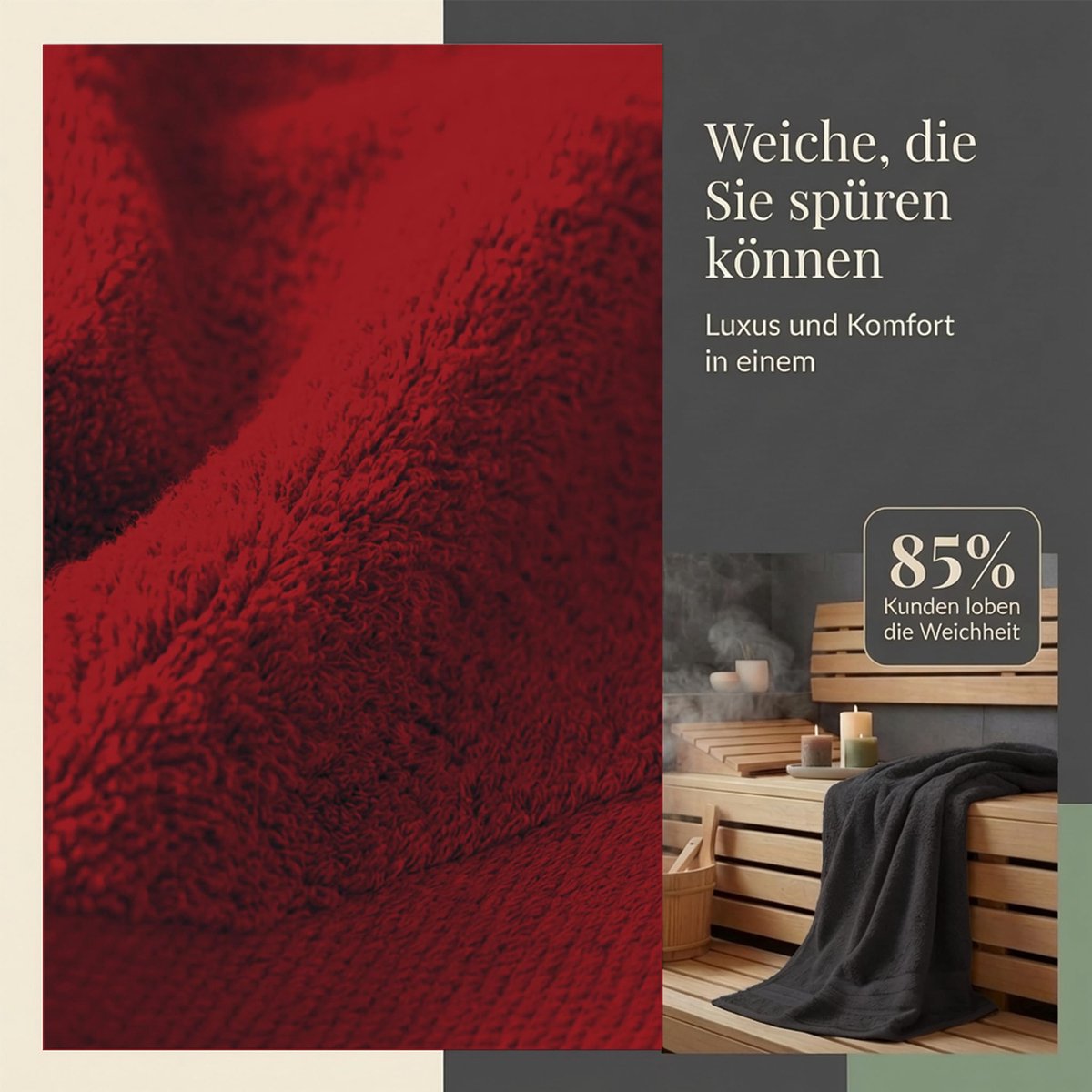 SnelShoppen - Komfortec Handdoekenset 8 Stuks, 100% Katoen, Luxe Badhanddoeken, Keukenhanddoeken, Sneldrogend, Zacht en Absorberend, Ideaal voor Thuis