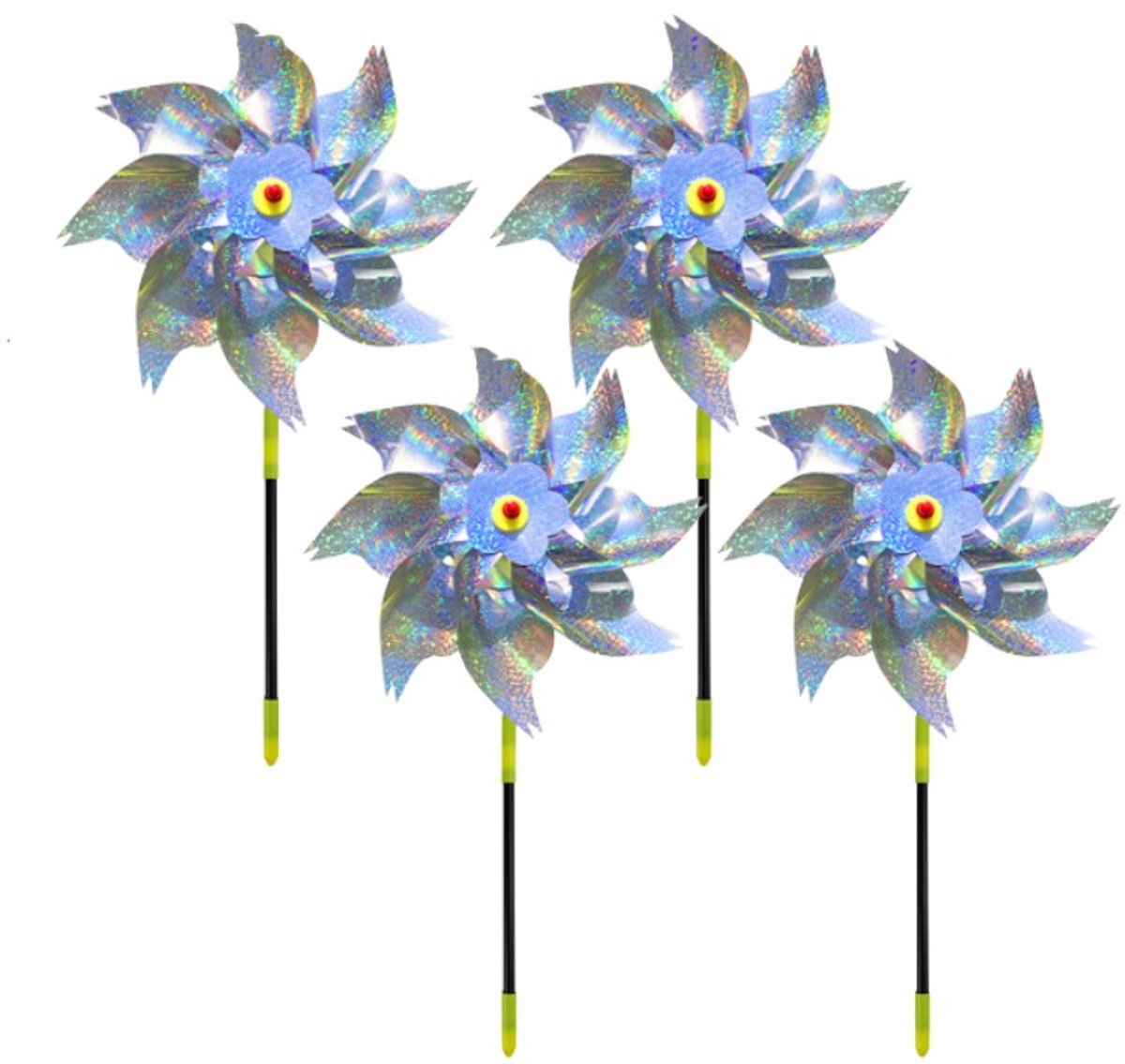 Reflecterende vogelverschrikker / windspinner - zilver