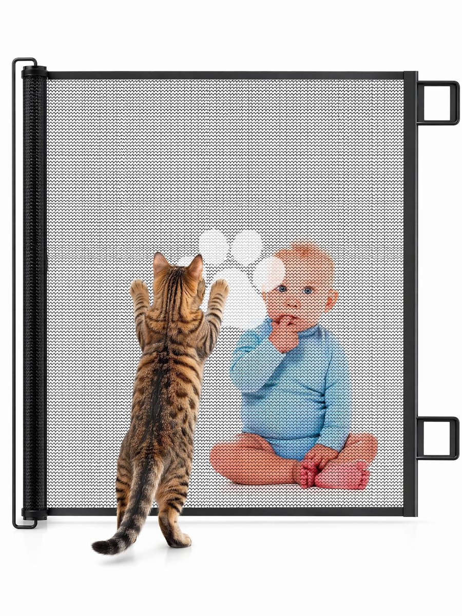 SnelShoppen - Trapbeschermingshek Uittrekbaar 78 cm Hoog - Veiligheid voor Kinderen - Verstelbare Voetafdruk 130 cm - Ideaal voor Thuis en op Reis
