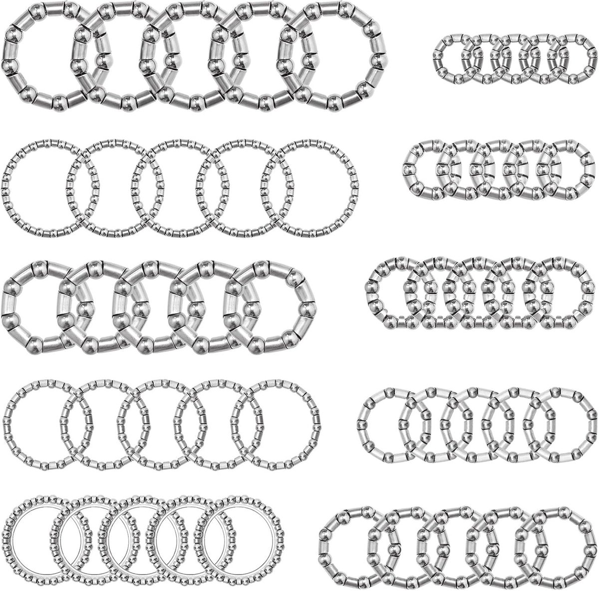 Koperen kogelgelagerde headset houder kit met 50 stuks, geschikt voor MTB en fietsreparaties, 4mm tot 8mm onderdelen