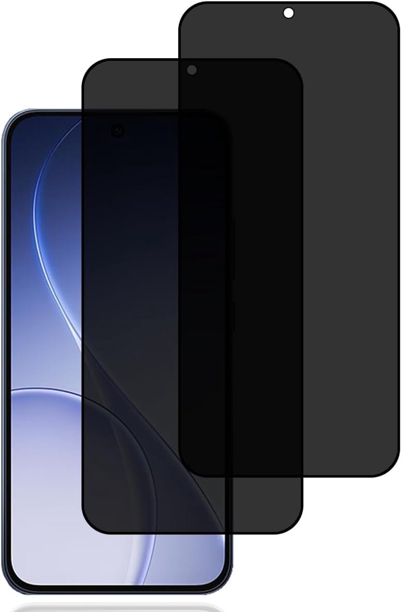 Screen Protector voor OPPO Reno 15 FS 5G/OPPO Reno 15 F 5G, 2 stuks | anti-spy gehard glas film,9H hardheid,krasbestendig,anti-vingerafdruk,hoge gevoeligheid,anti-spy schermbeschermer