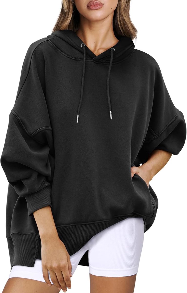 Hoodie dames oversized basic hoodie effen oversized lange mouwen sweatshirt casual moderne pullover bovenstuk herfst hoodie capuchonpullover