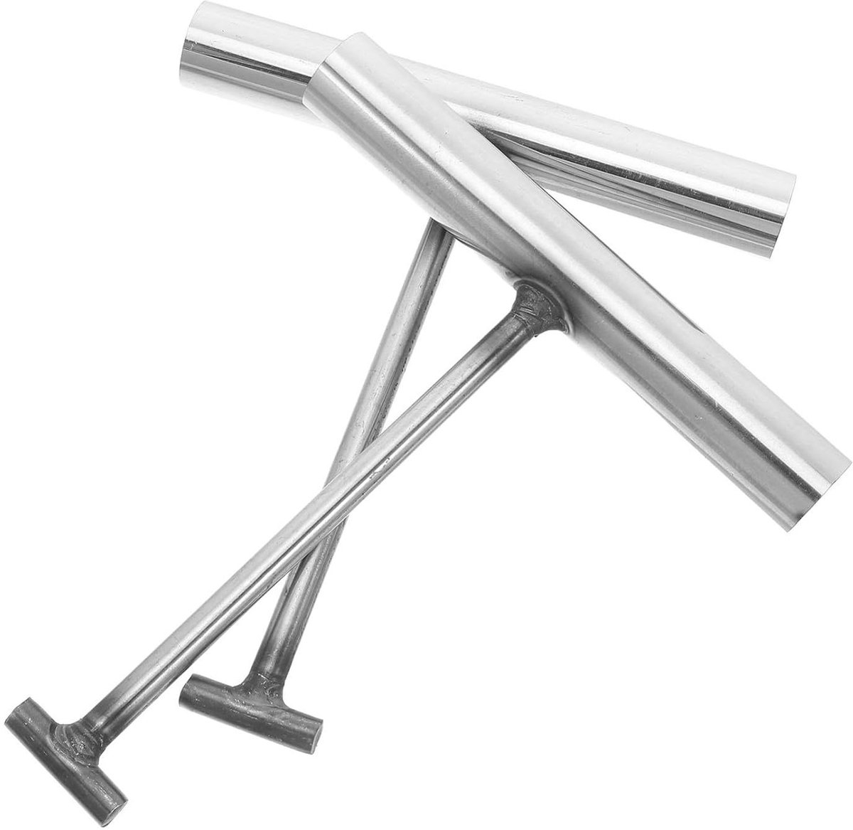Putdekselhaak T-vormig - Putdekseltrekker Hefhaak - Zware objecten tillen - Roestvrij staal - 17 x 15 x 2 cm - Zilver