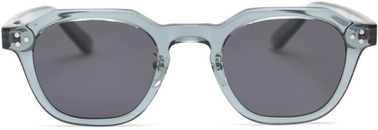 gepolariseerde zonnebril voor vrouwen mannen vierkante polygon retro vintage zonnebril dik montuur luxe merkdesign brillen, blauw met grijs., Medium — afbeelding 3