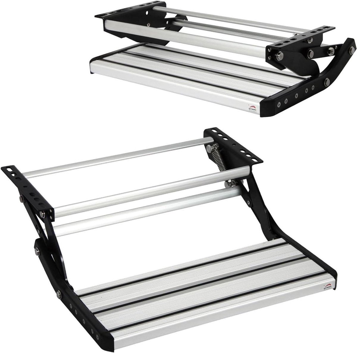 Caravan Opstapje - Aluminium Trede - Veilig Instappen - Automatische Uitschuiffunctie - 45 cm - Zilver