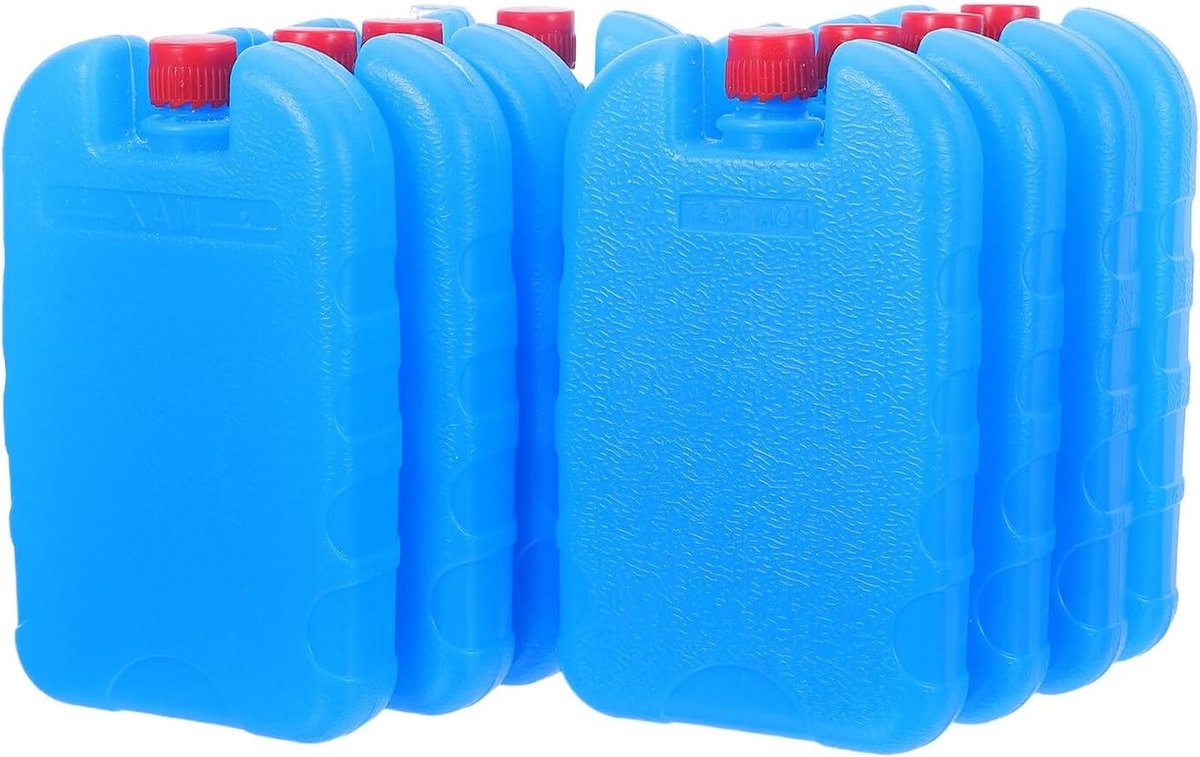 Hervulbare Koelblokken - Herbruikbare Ijsblokken - Langdurige Koeling - Compact Draagbaar Ontwerp - 8 Stuks - Blauw