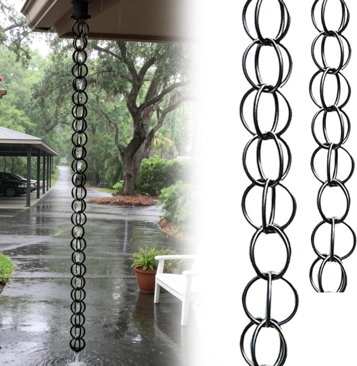 Regenketting - Waterafvoer - Dakrand Drainage - Roestbestendig Aluminium - 45 meter - Aluminium