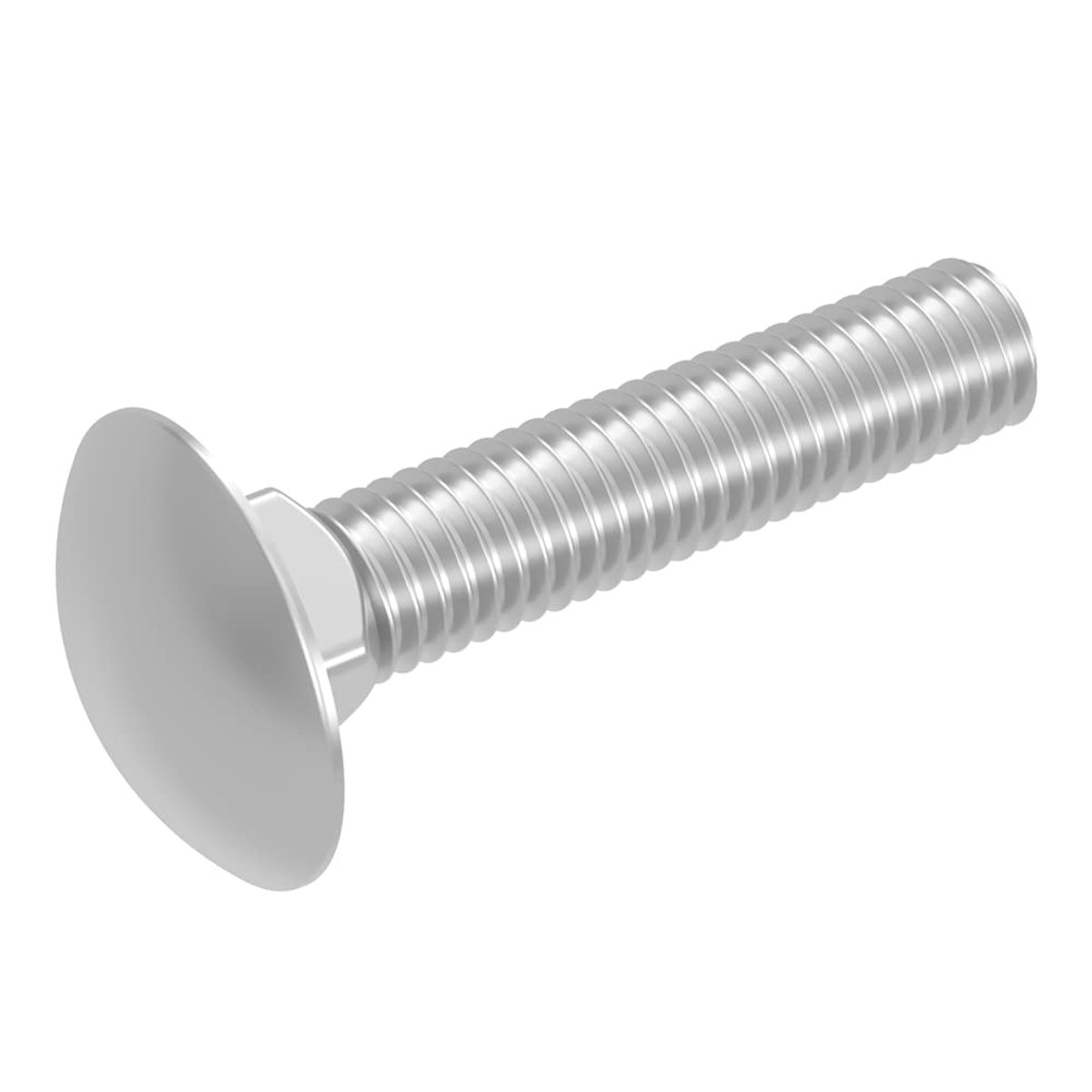 slotbout M6 x 30 mm, roestvast staal V2A VA A2, DIN 603 / ISO 8677, platkop met vierkante hals, 20 stuks