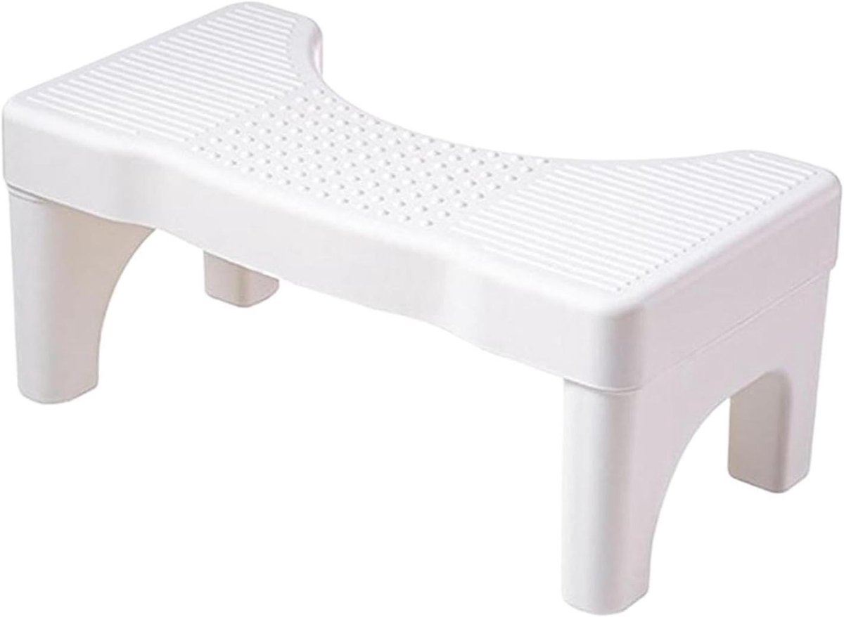 Toiletkruk - Opstapkruk Badkamer - Natuurlijke Houding - Antislip Ontwerp - 96 x 29 x 96 mm - Wit
