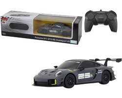 Jamara RC voertuig Auto - 402131 RC Auto - Porsche 911 GT2 RS Clubsport 25 - Grijs - 2,4 GHz RC Model Kant en Klaar - 1:24 Bestuurbare Auto