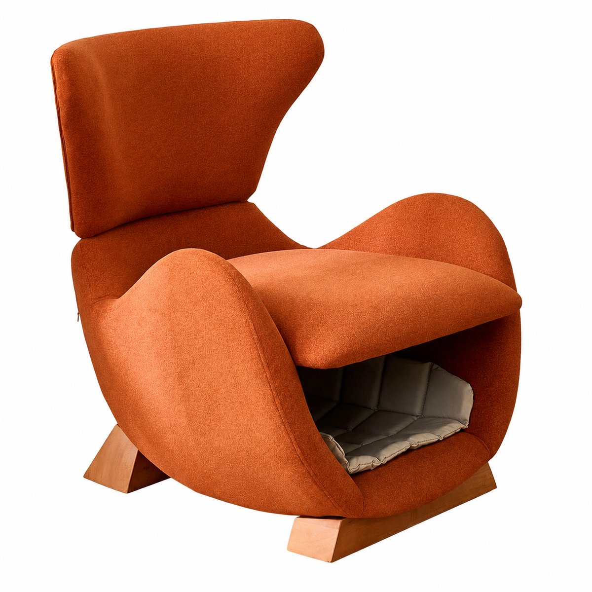 Emvae Loungestoel - Fauteuil met Huisdierslaapplek voor Kat of Hond - Krasbestendige Woonk