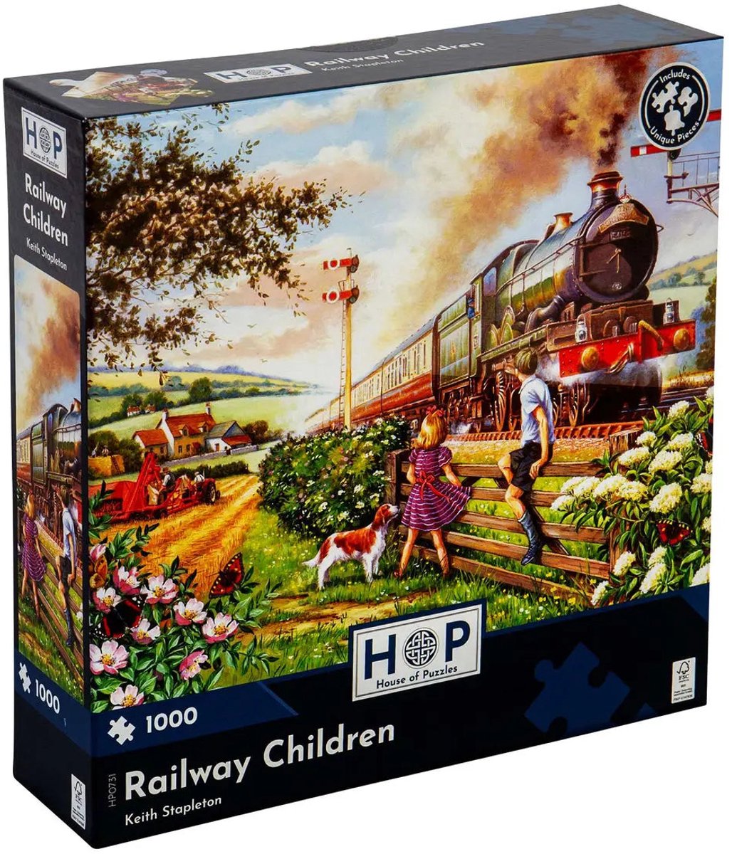 House of Puzzles legpuzzel Railway Children 1000 stukjes puzzelspel.