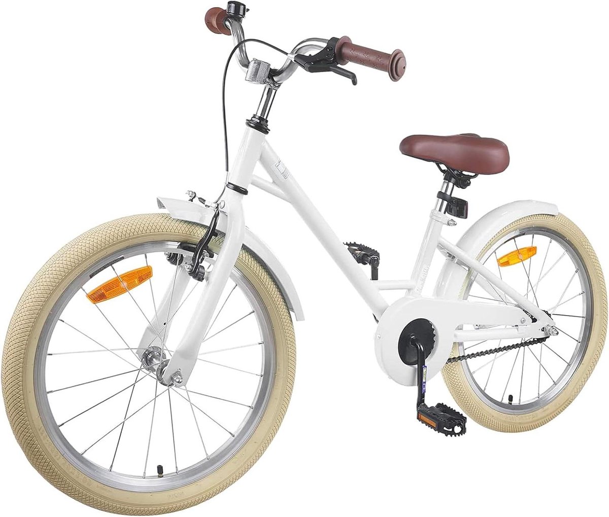 Kinderfiets Jeugdfiets Dagelijks gebruik Stabiel stalen frame 22 inch Wit