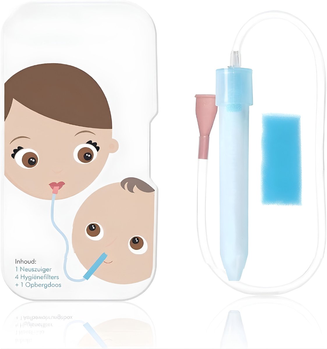 JCP® Neusreiniger Baby - Baby Neusreiniger - Neusreiniger - Wit en Blauw - 50cm x 2cm x 2cm