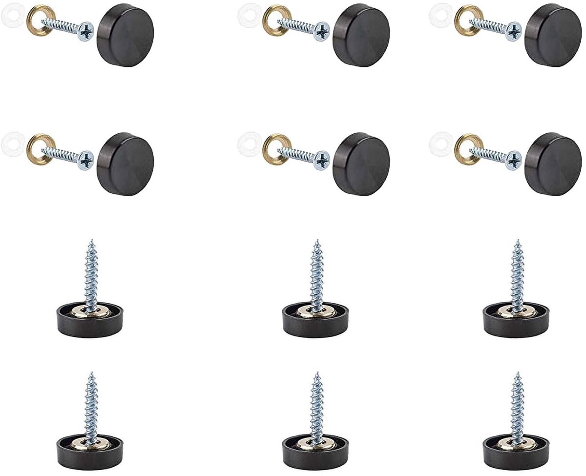 Sets 16mm 304 Roestvrij Staal Dikker Spiegel Nagels Met Decoratieve Caps Covers
