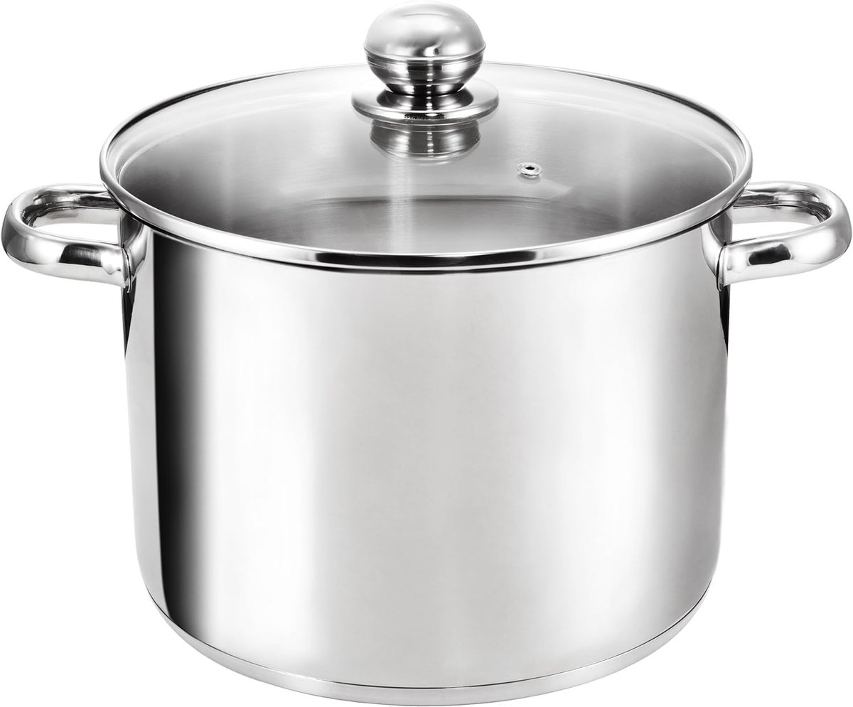 XXL inductie steelpan Grandis, Ø 24 cm, hoogte 20 cm, 9 liter, roestvrij staal
