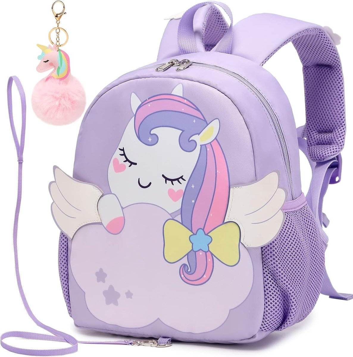 Peuter Rugzak Eenhoorn Kids Rugzak Kleuterschool Schooltas Kleine Rugzak, Purple Unicorn, Eén Maat