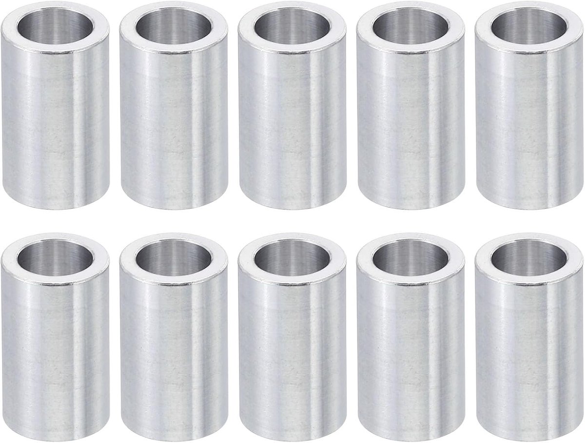 M8 Aluminium Spacers, 10 Stks Metalen Spacer Aluminium 8.2mm ID x 12mm OD x 20mm L Aluminium Spacer Schroef Standoff Ronde voor 5/16 "of M8 Schroefbouten