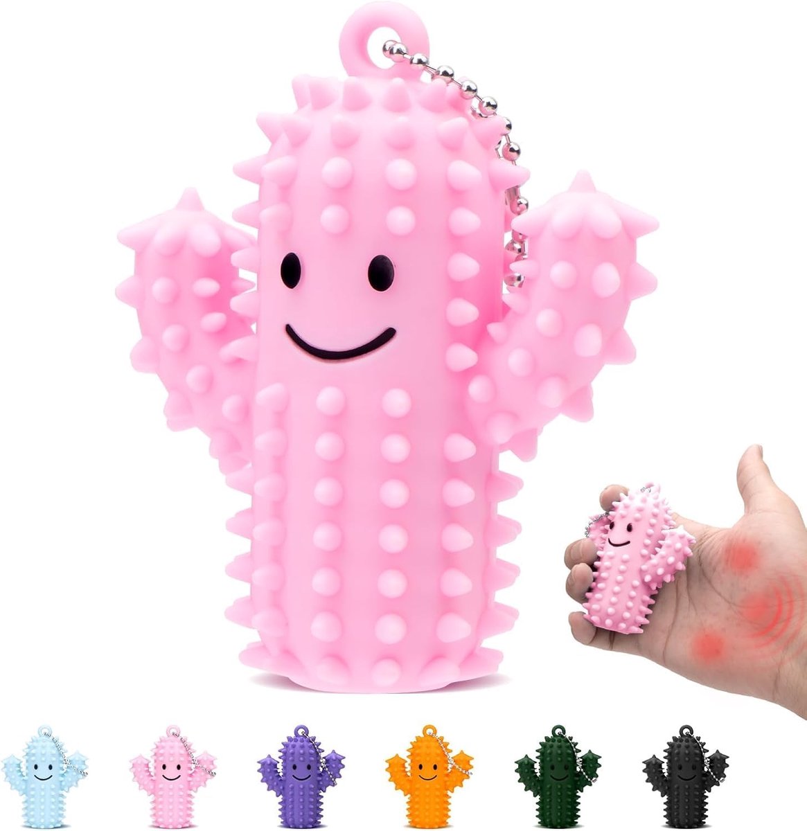 speelgoed voor volwassenen, cactus, fidget toys, sleutelhanger, sensorisch speelgoed, adhs speelgoed, Spiky Grippie Stim, keychain, pijnboom fidget-speelgoed voor stressvermindering