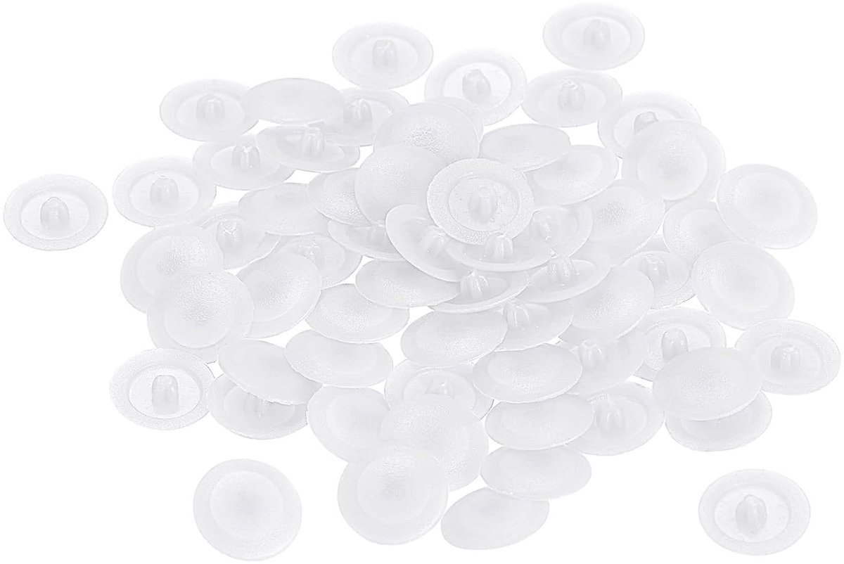 sourcing map 160 stuks schroefdoppen, afdekkingen, 12 x 3 mm, kunststof schroeven, decoratieafdekking voor kruiskop, nokken, bevestigingsmoer, zelftappende schroef, wit