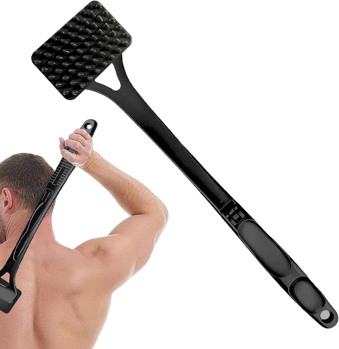 Rugkrabber - Massageapparaat Nekkrabber - Verlichting Jeuk - Opvouwbaar ontwerp - 47 cm uitgevouwen - Zwart