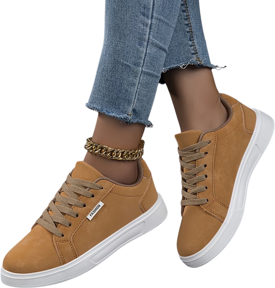Currero Schoenen Dames Sneakers Comfortabel Slippers Casual Volwassenen 41.5 Bruin