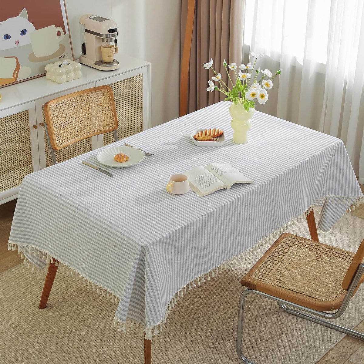 meioro Tapered RunterTable Borstels, Eenvoudige en Elegante Huisstoffen voor Binnen en Buiten Gebruik（grijs）