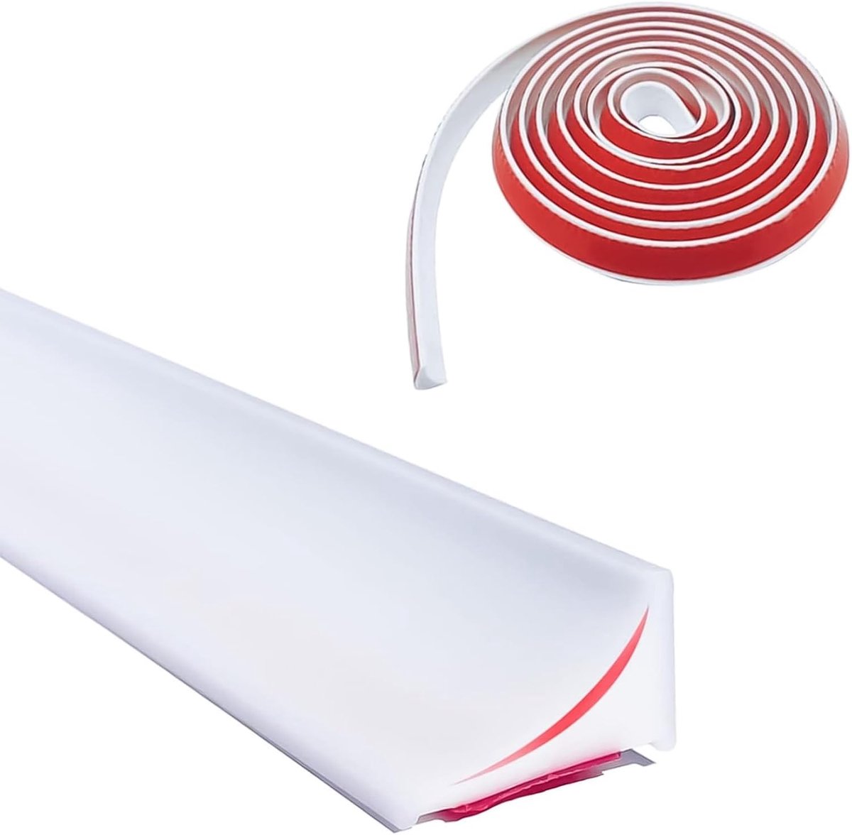 6 m, x 20 mm, zelfklevend, met siliconenrubber, vochtbescherming, scheiding van nat en droog, voor keukens, badkamers, wastafels (wit)
