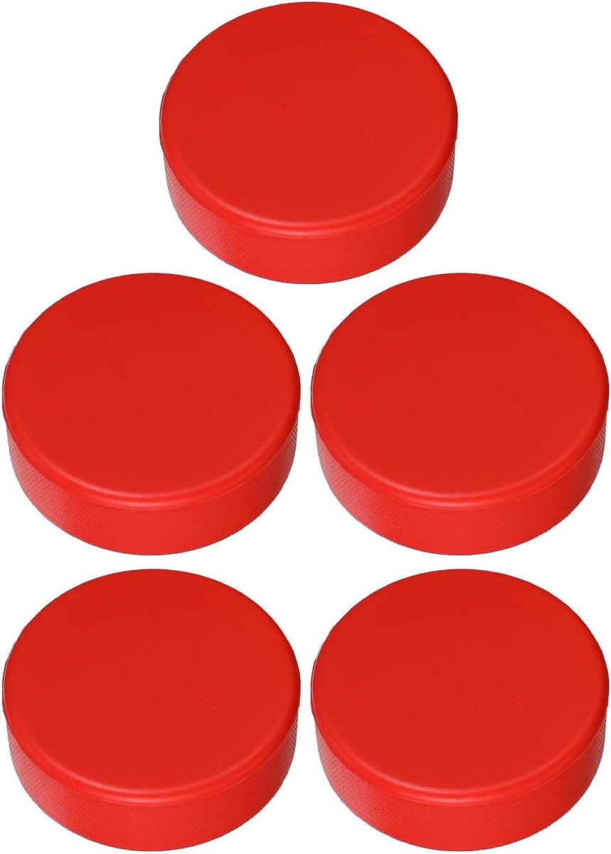 Indoor Hockey Pucks - Oefenpucks Vloerhockey - Sport Training - Zacht Schuimmateriaal - 7.5 cm - Rood