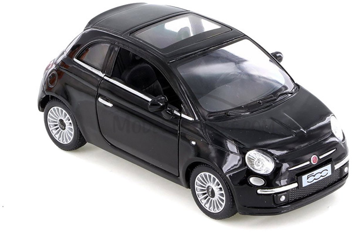 Fiat 500 2007 pullback motor - verkoop per stuk - Gegoten modelauto op schaal 1/24 kinsmart