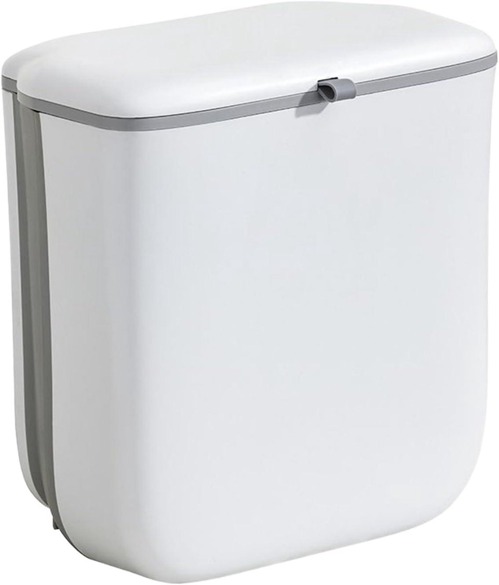 Compostbak Keuken - Afvalemmer Ondergootsteen - Afval Scheiden - Opvouwbaar Ontwerp - 264 Gallon - Wit