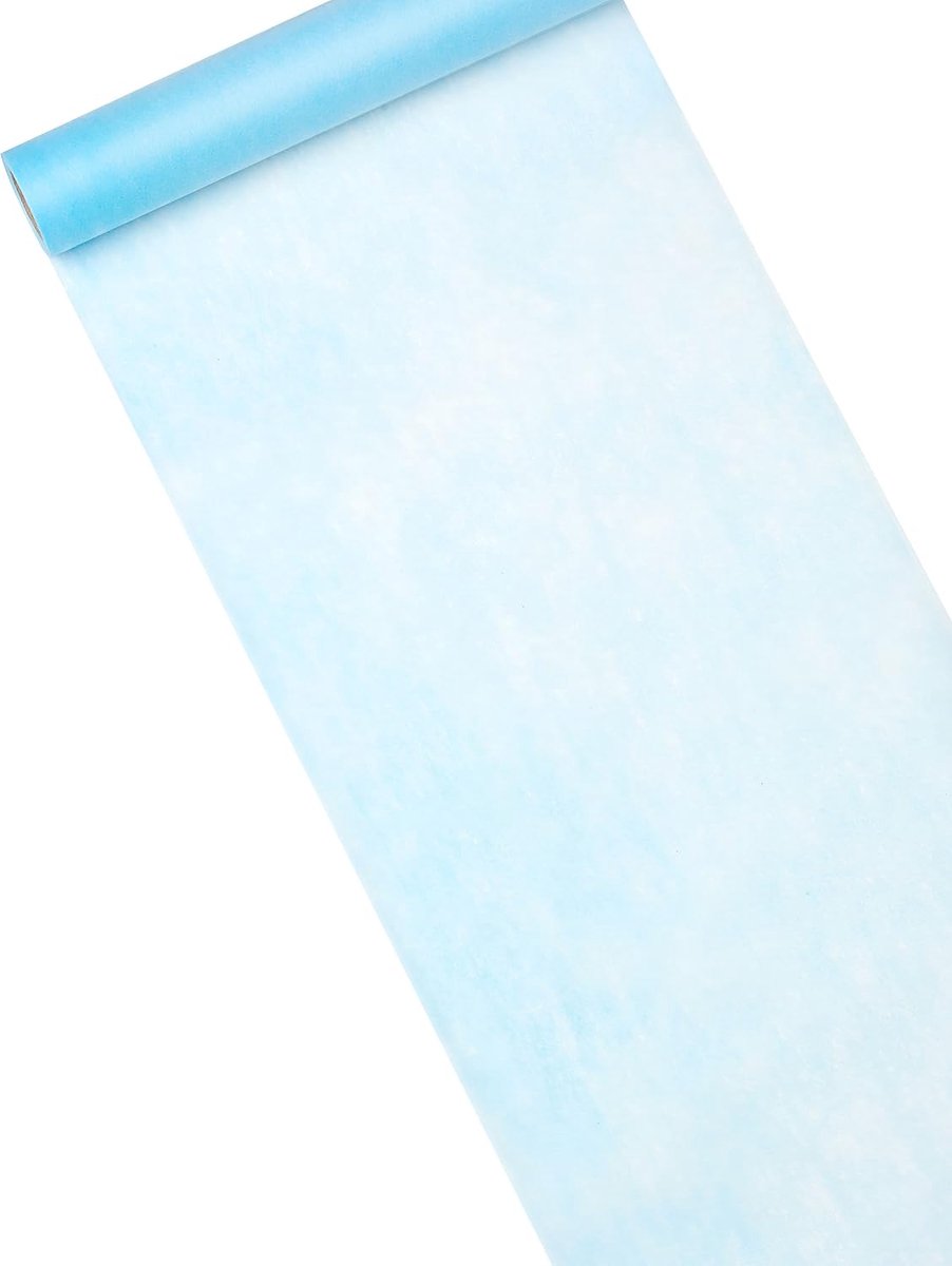 Tafelloper decoratieve vlies "Edle Tafel" 0,3 x 10 m lichtblauw