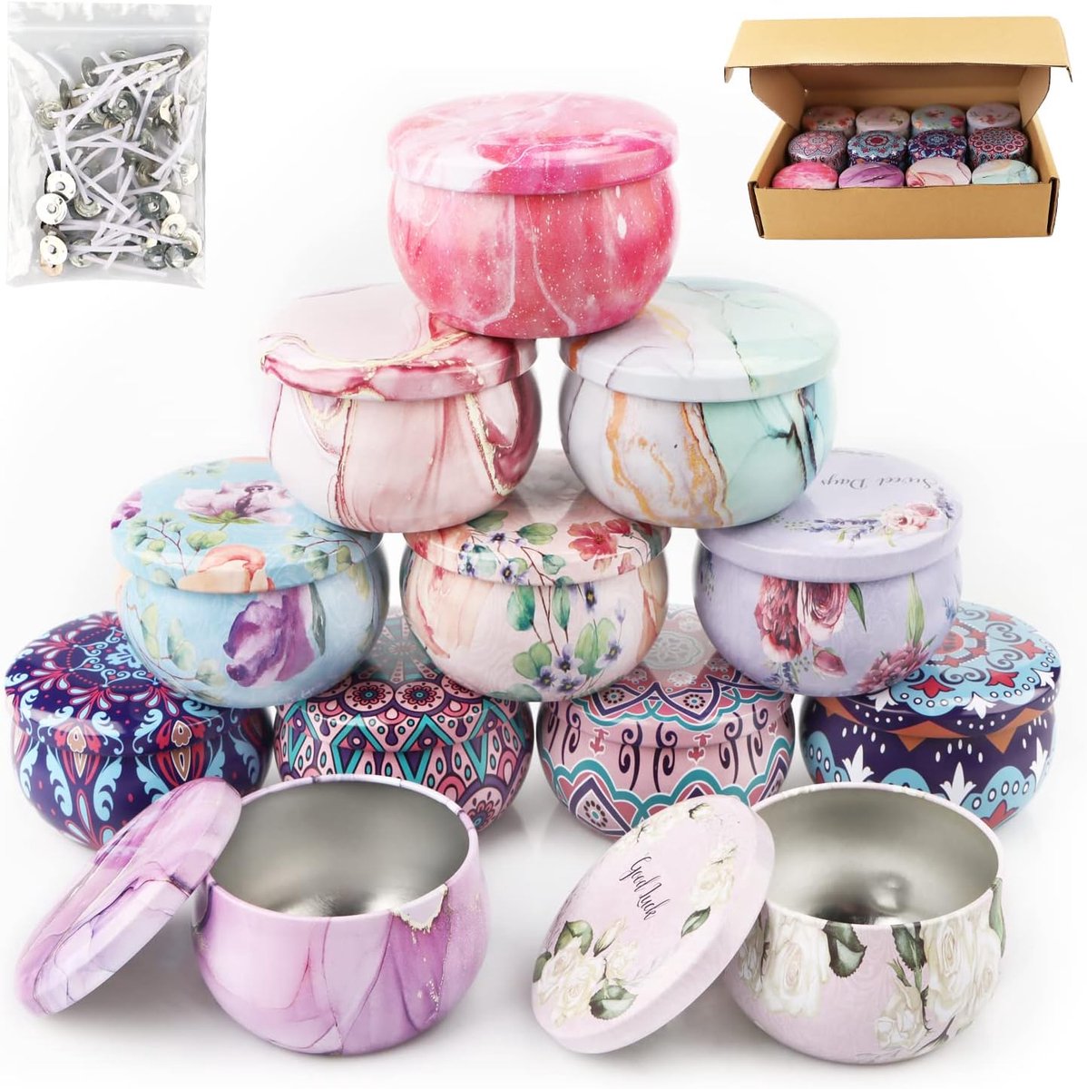 kit voor het maken van kaarsen met 50 kaarsen DIY, specerijen, sieraden