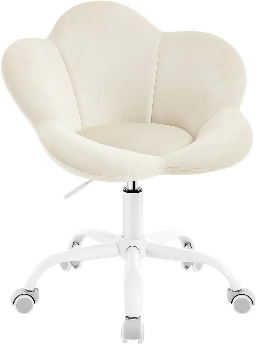 SureDeal® - Kinderbureaustoel - Bureaustoel - Ergonomisch - Hoogte verstelbaar - Fluweel - 62x51x71 cm - Beige