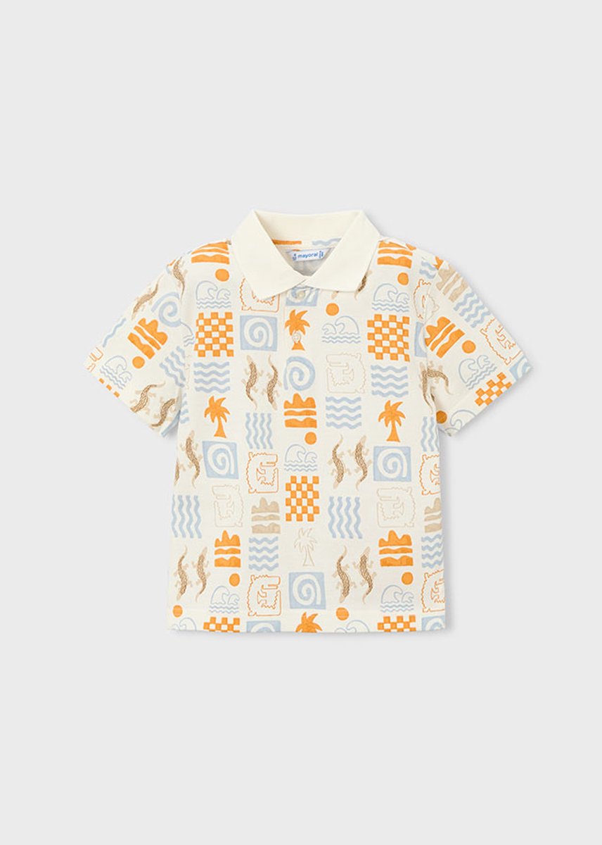 MAYORAL - Jongens polo - Maat 98 - Jongens - Creme -