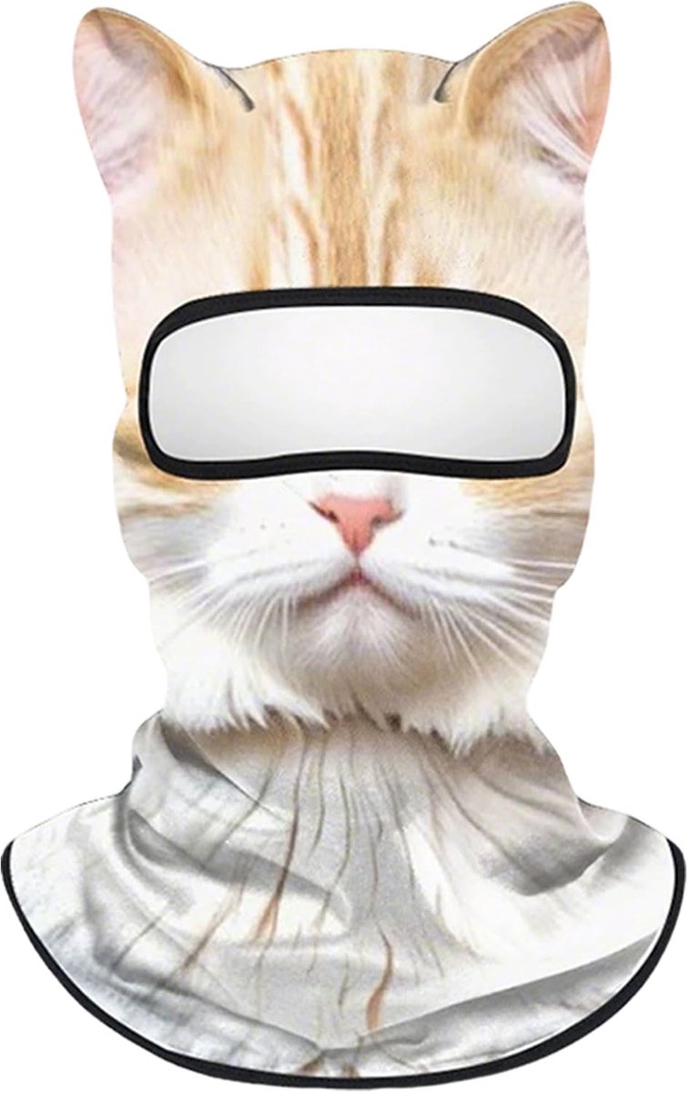 3D dierenskimasker met oren, bivakmuts met oren, dierengezichtsmasker, zomer-gezichtsmasker, ademend, volgelaatsmasker voor festivals, raves, skiën, motorrijden