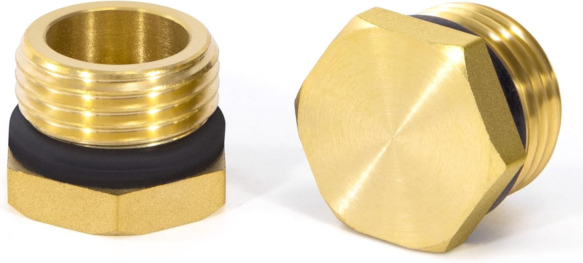 potten, 2 stuks 1/2 inch buitendraad, slangsluiting met rubber, hydraulische zeskantige aansluitingen voor wasmachine, radiatorventiel, kranen