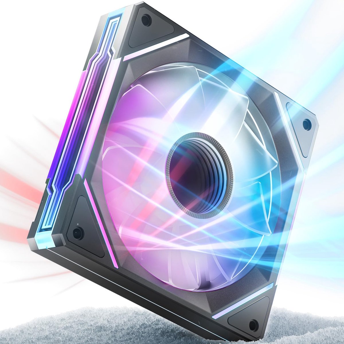 Ventilator Reverse ARGB 120 mm [Infinity Mirror] [HDB] RGB-ventilator 1800 rpm/61,5 CFM/24 leds 5 V 3 PIN ARGB en PWM-ventilator levensduur van 50.000 H AMICI5GT