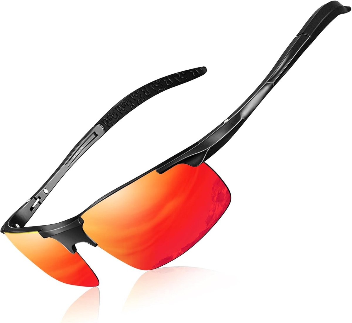Zonnebril Heren Gepolariseerd Running Wrap Around Golf Driving Sports Cycling UV-bescherming Designer Shades voor vissen Hiking